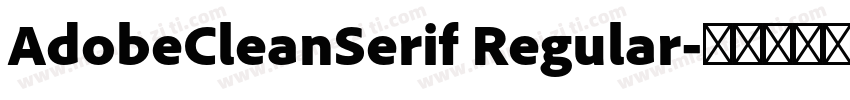 AdobeCleanSerif Regular字体转换